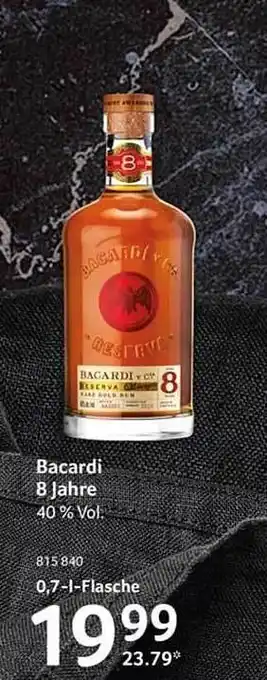 Selgros Bacardi 8 Jahre Angebot