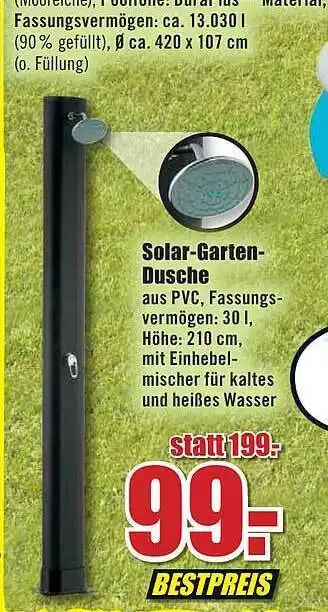 B1 Discount Baumarkt Solar-garten-dusche Angebot