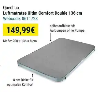 Decathlon Quechua Luftmatratze Ultim Comfort Double Angebot