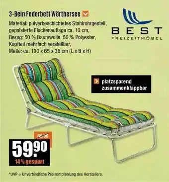 V Baumarkt 3-bein Federbett Wörthersee Best Freizeitmöbel Angebot