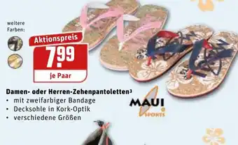 REWE Center Maui Damen oder Herren Zehenpantoletten Angebot