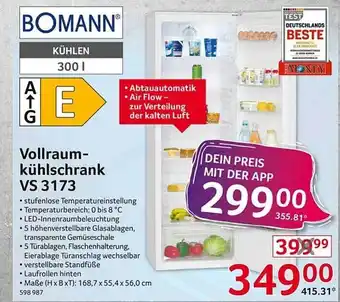 Selgros Bomann Vollraumkühlschrank Vs 3173 Angebot