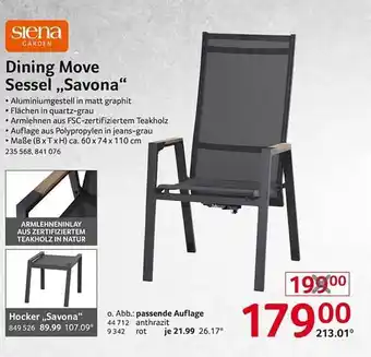 Selgros Siena Dining Move Sessel „savona“ Angebot