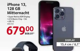 Selgros Apple Iphone 13, 128gb Mitternacht Angebot