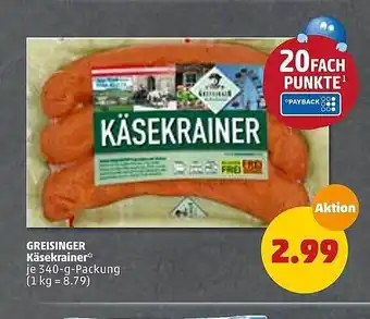 PENNY Greisinger Käsekrainer Angebot