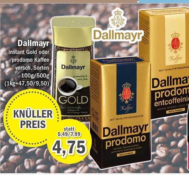 Dallmayr Instant Gold Oder Prodomo Kaffee Angebot bei Aktiv Irma