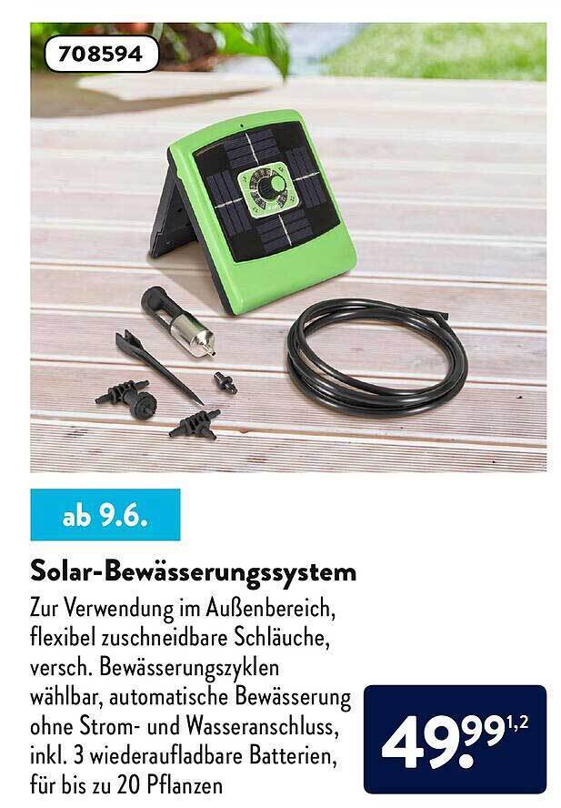 Solar-bewässerungssystem Angebot bei Aldi Nord
