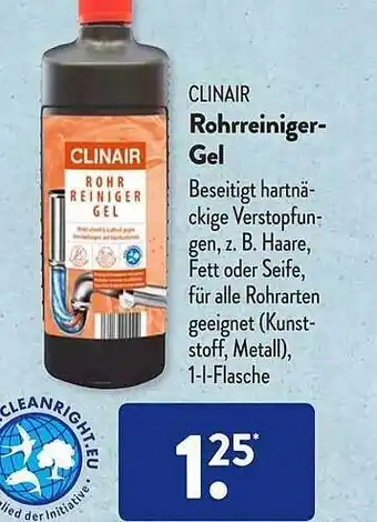 Aldi Süd Clinair Rohrreiniger-gel Angebot