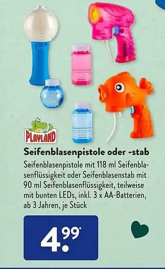 Aldi Süd Playaland Seifenblasenpistole Oder -stab Angebot