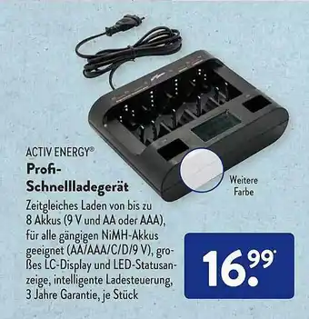 Aldi Süd Activ Energy Profi-schnellladegerät Angebot