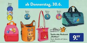 Aldi Süd Tasche Oder Rucksack „diemaus” Angebot