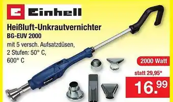 Zimmermann Einhell Heißluft-unkrautvernichter Bg-euv 2000 Angebot
