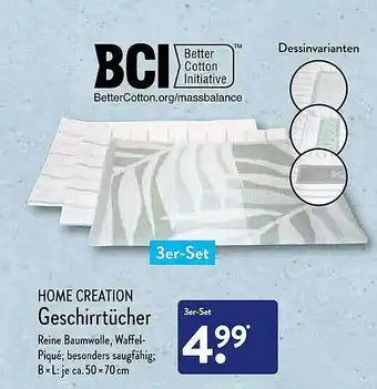 Aldi Nord Home Creation Geschirrtücher Angebot