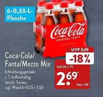 Aldi Nord Coca-cola Fanta Mezzo Mix Angebot