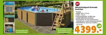 Globus Baumarkt Massivholzpool Grenada Profi-Set Angebot