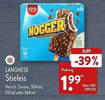 Aldi Nord Langnese Stieleis Angebot