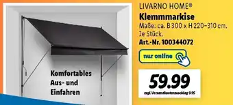 Lidl Livarno Home Klemmmarkise Angebot