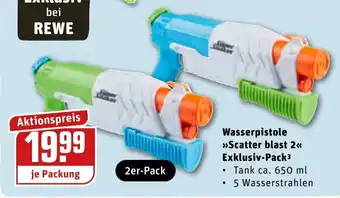 REWE Center Wasserpistole Scatter blast 2 Exklusiv Pack Angebot