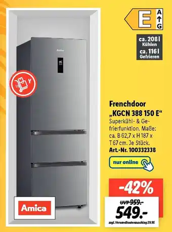 Lidl Amica Frenchdoor ,,KGCN 388 150 E" Angebot