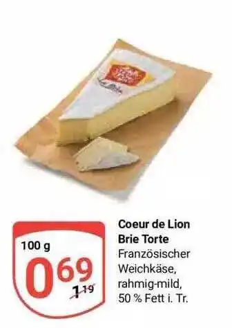 Globus Coeur De Lion Brie Torte Angebot