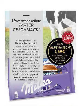 Edeka Zurheide Milka Alpenmilch Angebot