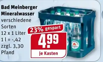 REWE Center Bad Meinberger Mineralwasser 12x1L Angebot