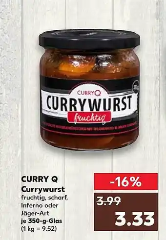 Kaufland Curry Q Currywurst Angebot