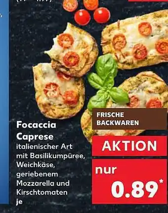 Kaufland Focaccia Caprese Angebot