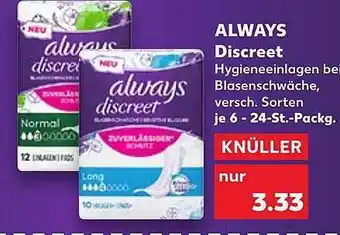 Kaufland Always Discreet Versch. Sorten Angebot