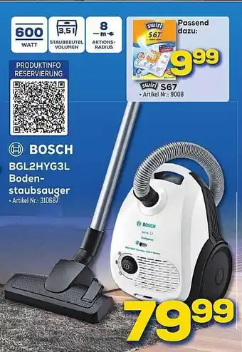 Euronics Berlet Bosch Bgl2hyg3l Boden-staubsauger Angebot