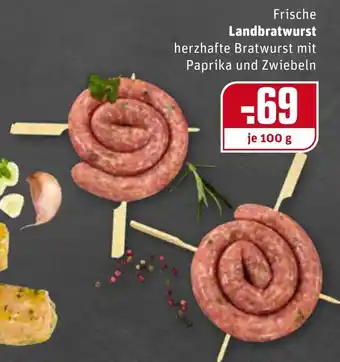 REWE Frische Landbratwurst 100g Angebot