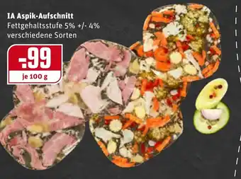 REWE IA Aspik Aufschnitt 100g Angebot