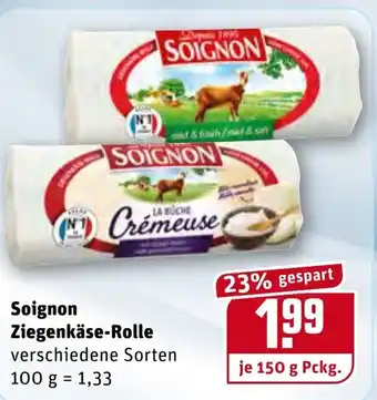 REWE Soignon Ziegenkäse Rolle 150g Angebot