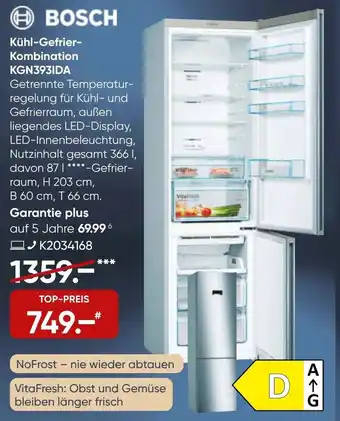 Galeria Bosch Kühl Gefrier Kombination KGN393IDA Angebot