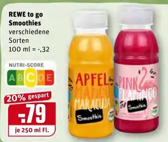 REWE Rewe to go Smoothies 250ml Angebot