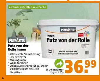 Globus Baumarkt Putz von der Rolle innen Angebot