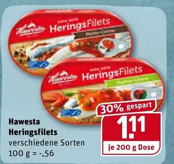 REWE Hawesta Heringsfilet 200g Angebot