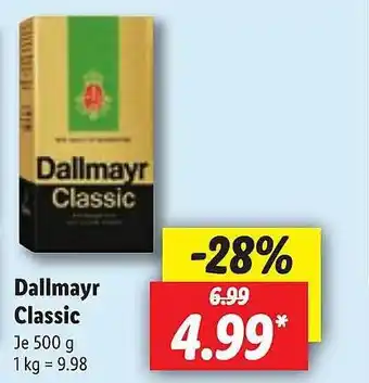 Lidl Dallmayr Classic Angebot