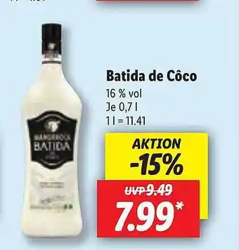 Lidl Batida De Côco Angebot