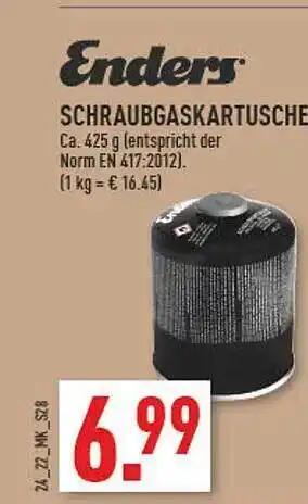 Marktkauf Enders Schraubgaskartuschen Angebot