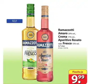 Famila Nord Ost Ramazzotti Amaro Crema Aperitivo Rosato Oder Fresco Angebot