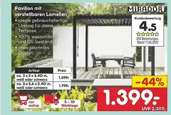 Netto Marken-Discount Mirador Pavillon Mit Verstellbaren Lamellen Angebot