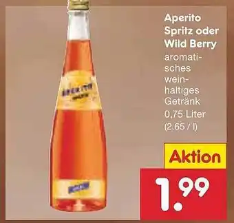 Netto Marken-Discount Aperitivo Spritz Oder Wild Berry Angebot