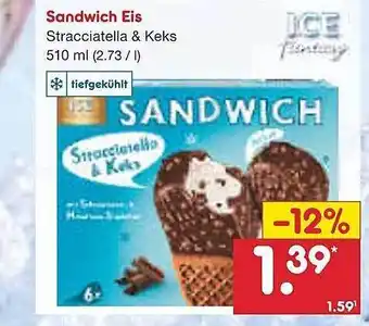 Netto Marken-Discount Sandwich Eis Angebot