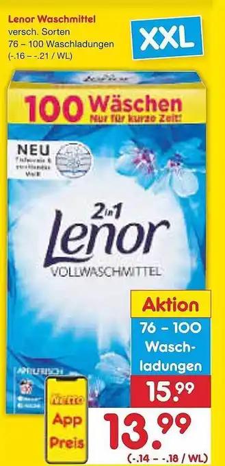 Netto Marken-Discount Lenor Waschmittel Versch. Sorten Angebot