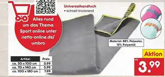 Netto Marken-Discount Universalhandtuch Angebot