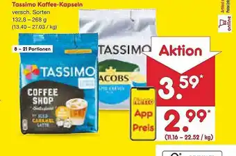 Netto Marken-Discount Tassimo Kaffee-kapseln Versch. Sorten Angebot