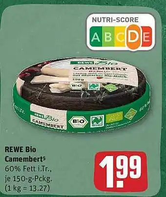 REWE Rewe Bio Camembert Angebot