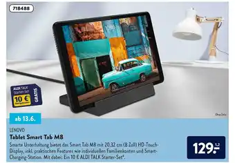 Aldi Süd Lenovo Tablet Smart Tab M8 Angebot