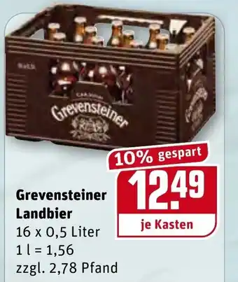 REWE Grevensteiner Landbier 16x0,5L Angebot